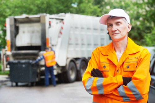 Waste removal truck in Earlscourt street