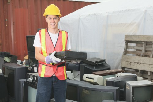 Safety measures during builders waste clearance in a construction site