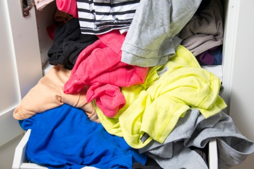 Sorted recycling streams at a local transfer station ready for processing